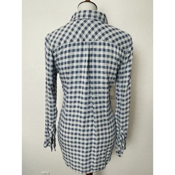 Rails Top Button Down Plaid Carter Mini Check Blue - Picture 8 of 11